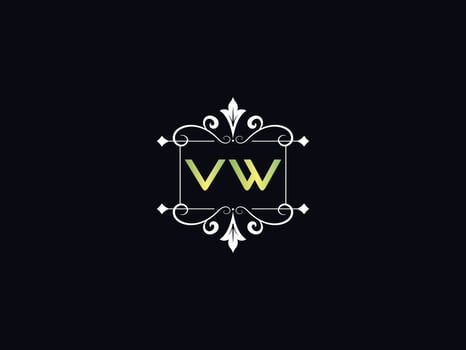 Simple Vw Logo Letter, Capital VW Luxury Logo Icon Vector