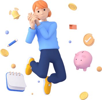 Tax Day Reminder Concept. Businessman submit tax by online concept, online tax payment and report. Business income. 3d illustration. png