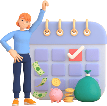 Tax Day Reminder Concept. Businessman submit tax by online concept, online tax payment and report. Business income. 3d illustration. png