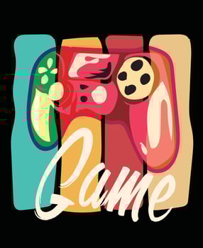 Creative game t shirt template design. vector