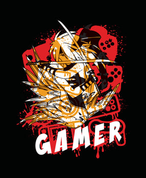 Creative gamer t shirt template design. vector