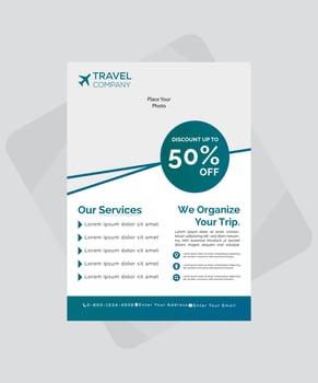 Travel Company 6th Template Design vector