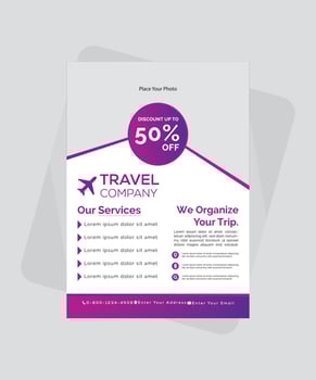 Travel Company 5th Template Design vector
