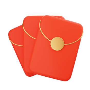 3D Rendering chinese new year decoration, cny background png