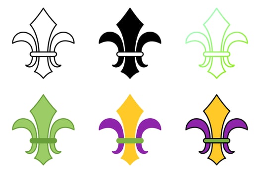 Fleur De Lis in flat style isolated vector
