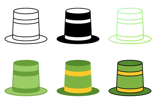 Carnival Hat in flat style isolated vector