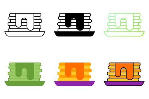Pan Cake in flat style isolated vector