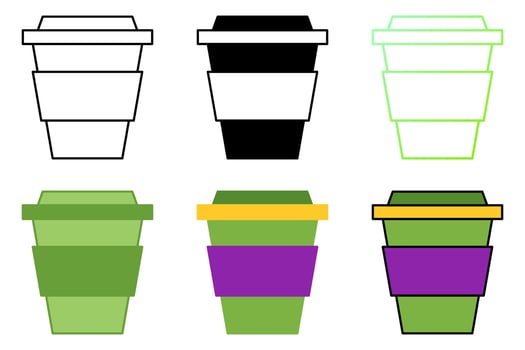Coffee Cup in flat style isolated vector