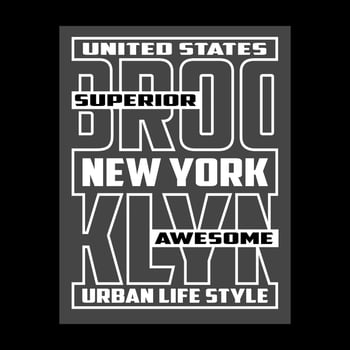 brooklyn text vector typography design