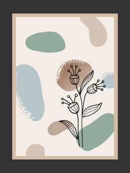 Modern boho abstract trendy background design. vector