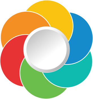 Process infographic template with 6 options. png