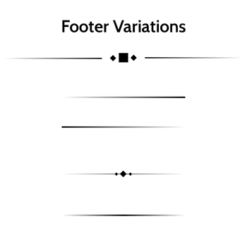 Footer ornament variations png design