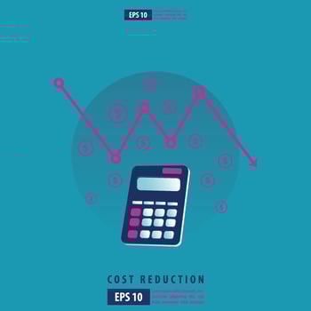 financial crisis concept. cost reduction strategy and analysis. pile of dollar coin fall down symbol. economic decline, downfall, crisis and bankrupt. Business vector illustration