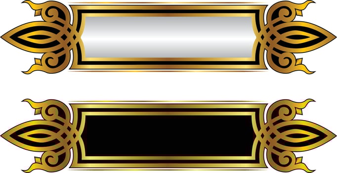 Set Of Luxury Golden Arabic Islamic Banner Title Frame Png Transparent Background Gold Text Box Vector Design Images