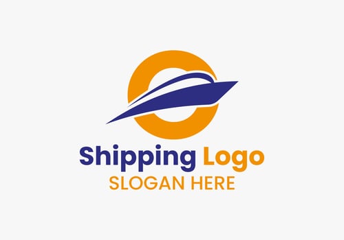 Letter O Shipping Logo Sailboat Symbol. Nautical Ship Sailing Boat Icon vector