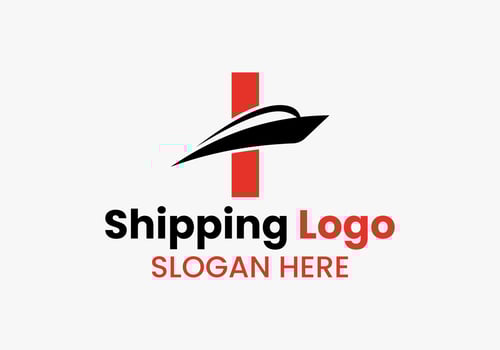 Letter I Shipping Logo Sailboat Symbol. Nautical Ship Sailing Boat Icon vector