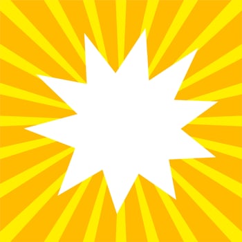Blank comic yellow background vector