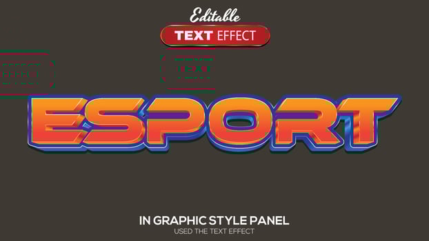 3d editable text effect gaming theme vector