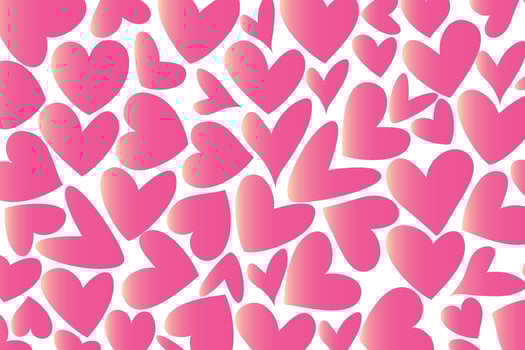 Background of pink hearts. valentine's day. Vector illustration on a white background.