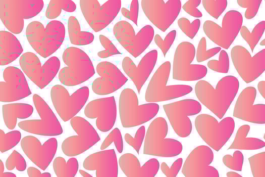 Background of pink hearts. valentine's day. Vector illustration on a white background.