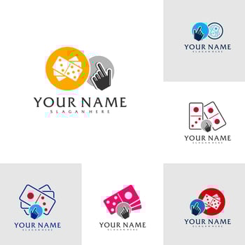 Set of Touch Domino logo vector template, Creative Domino logo design concepts