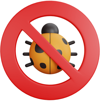 3d rendering computer bugs are prohibited isolated png