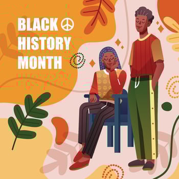 An African American Teenager Celebrating Black History Month vector
