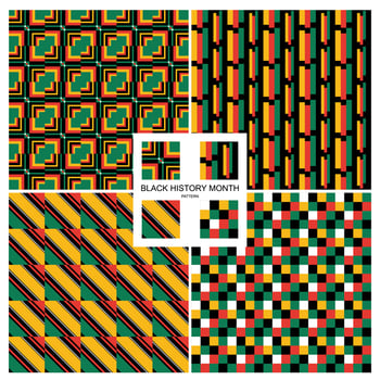Black history month pattern vector design