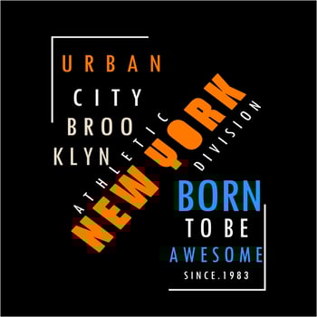 New York typography design t-shirt print vector illustration