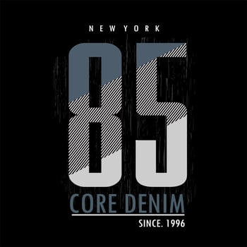 Core denim typography design t-shirt print vector illustration