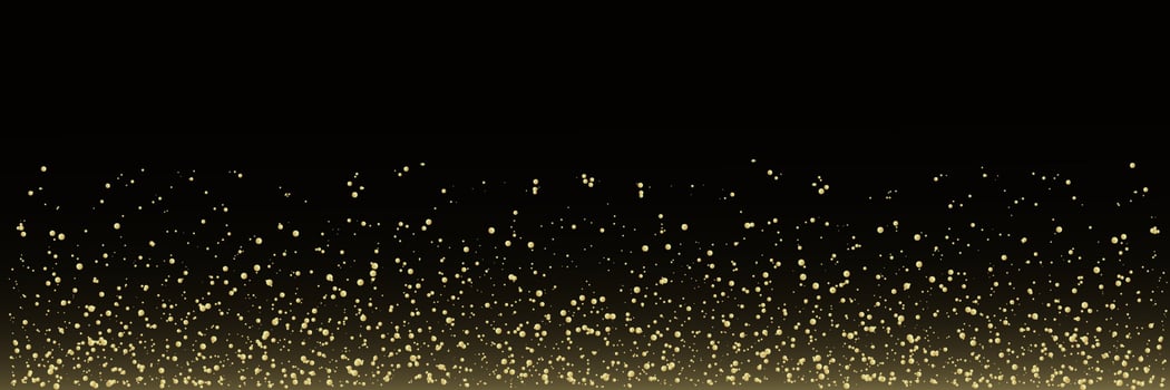 Golden gradient glitter sparks, light effect vector