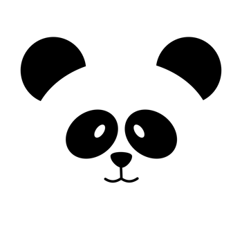 cute panda head cartoon png