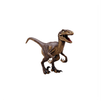 3d velociraptor dinosaur isolated png