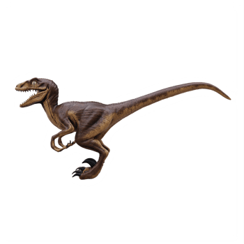 3d velociraptor dinosaur isolated png