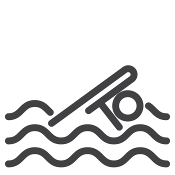 swimming pool or sea beach , thin line icon png