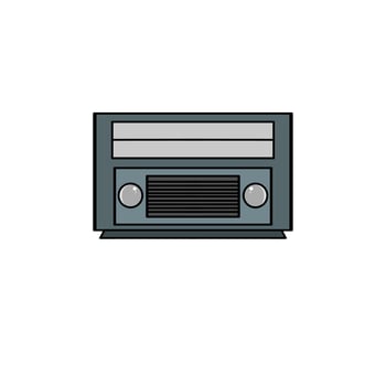 radio icon design, a simple icon with an elegant concept, suitable for your collection or business logo vector
