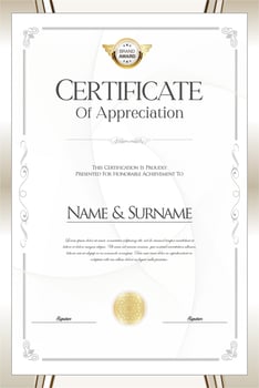 Colorful retro design certificate or diploma template vector