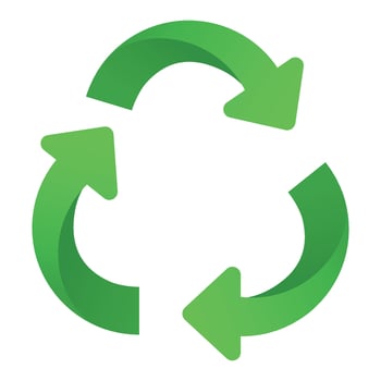 Round Modern Green Gradient Recycle Sign vector