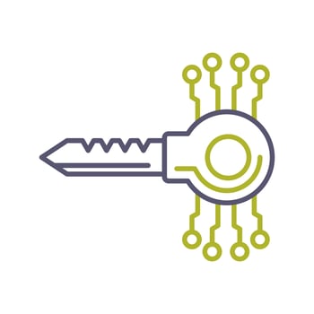 Key Code Vector Icon