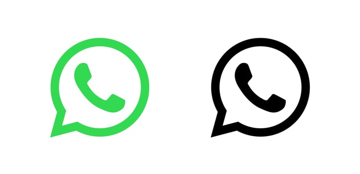 Whatsapp logo, Whatsapp icon logo vector, Free Vector