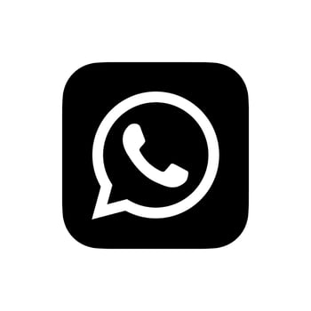 Black Whatsapp logo, Black whatsapp icon free vector