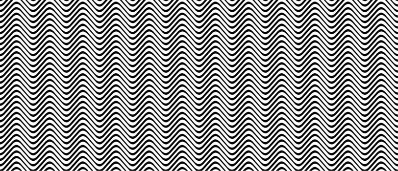black white line wave seamless pattern vector