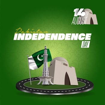 14th August Pakistan Independence Day 1947 vector