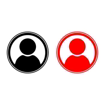 profile illustration in vector for logo or icon
