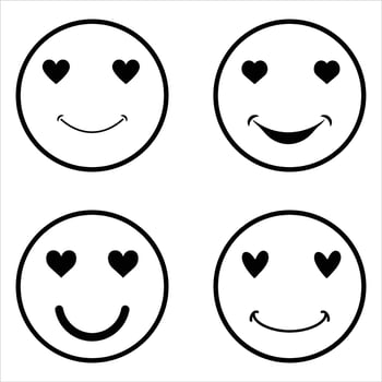 Love Face Emoji vector