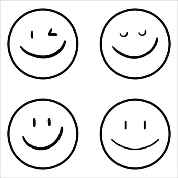 Happy face reaction vector
