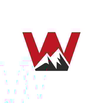 Letter W Mount Logo Vector Sign. Mountain Nature Landscape Logo Combine With Hill Icon and Template