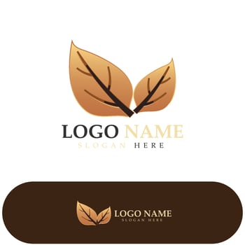 tobacco leaf logo,tobacco field and tobacco cigarette logo template design vector