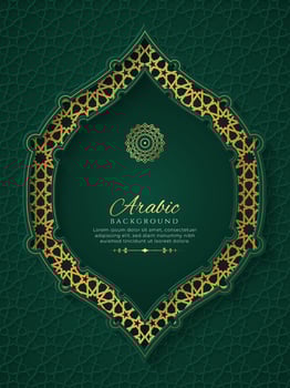 Arabic Islamic Luxury Ornamental Background with Golden Arabic Pattern vector