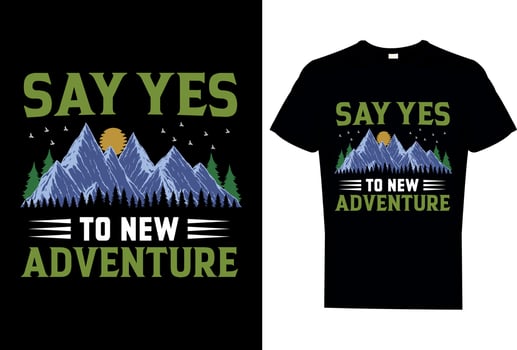 Camping t-shirt design for vector and mockup